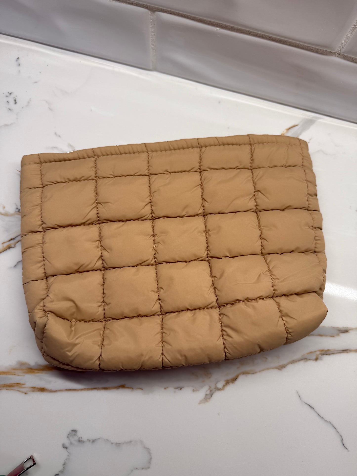 Quilted Puff Makeup Pouch