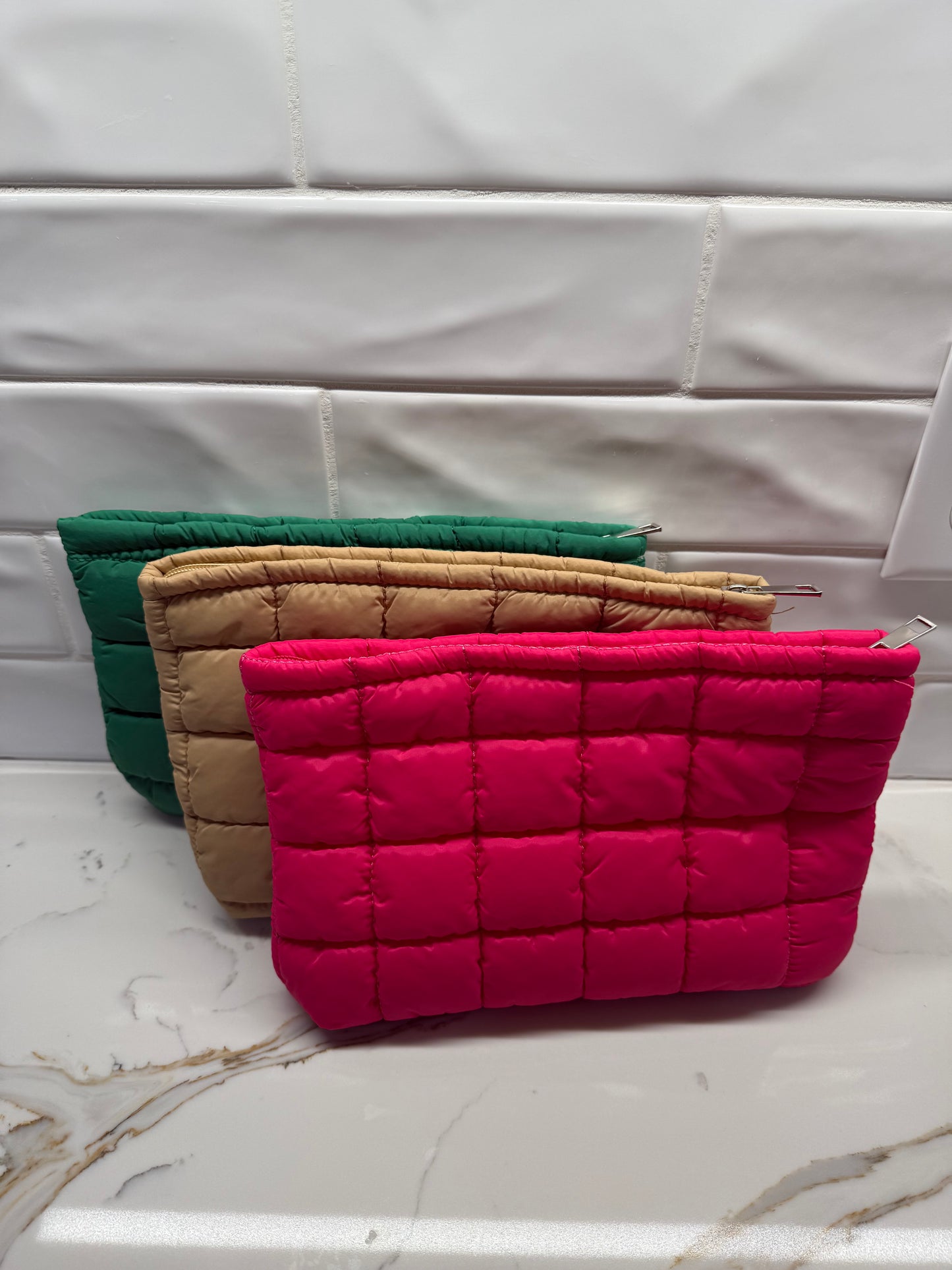 Quilted Puff Makeup Pouch