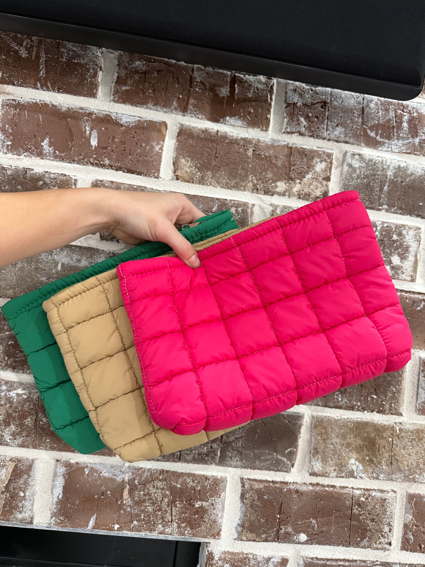 Quilted Puff Makeup Pouch
