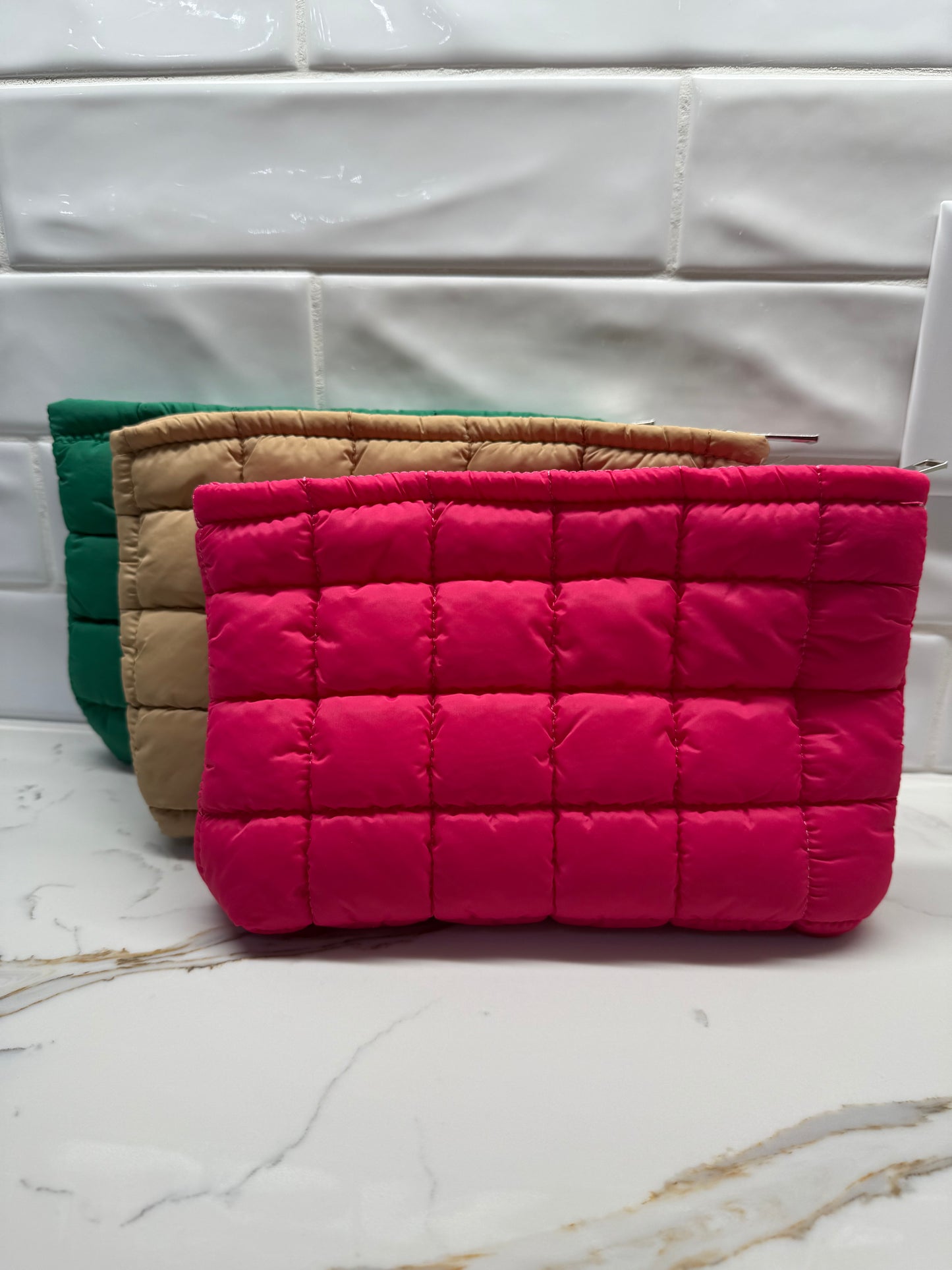 Quilted Puff Makeup Pouch