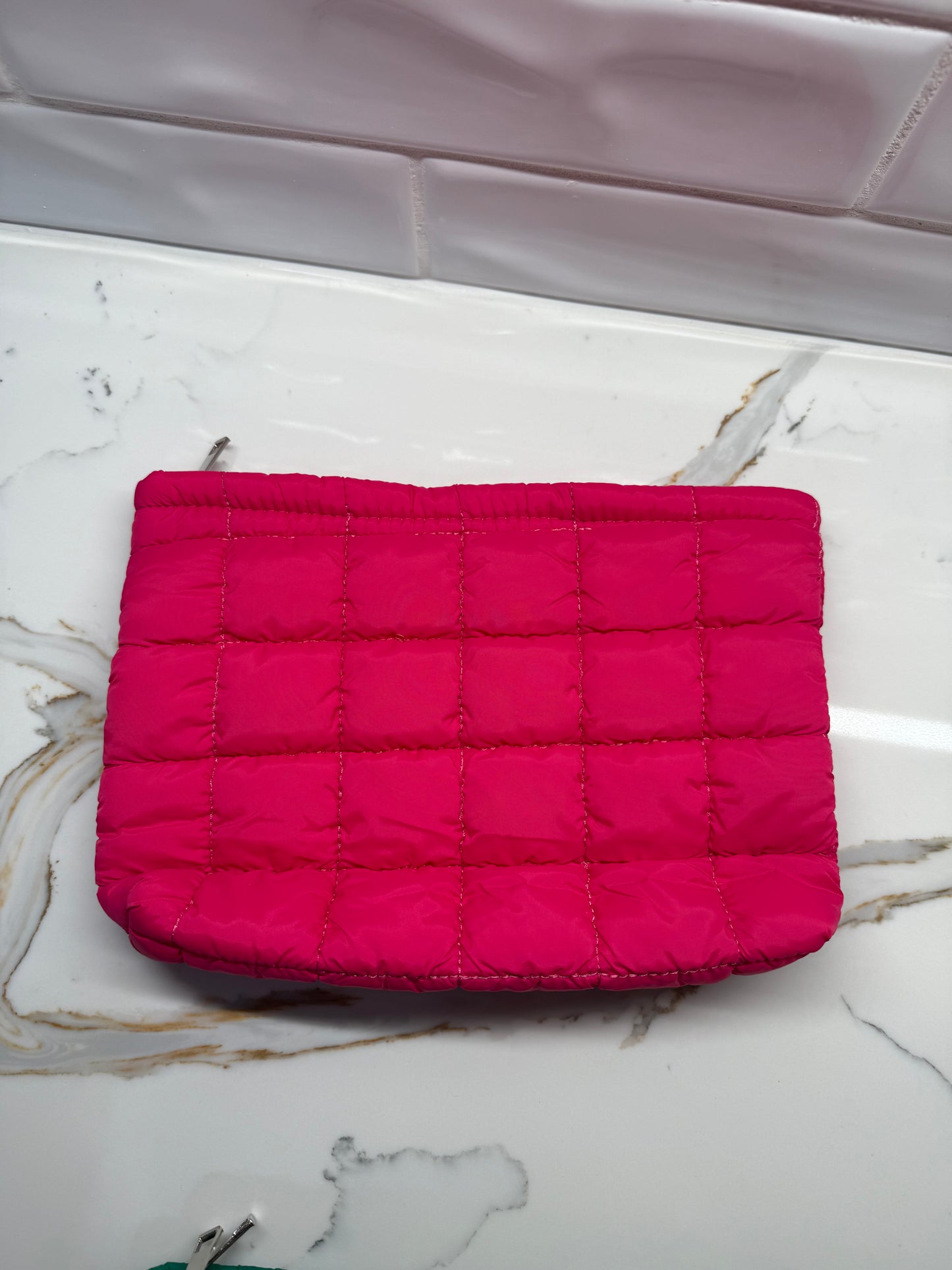 Quilted Puff Makeup Pouch