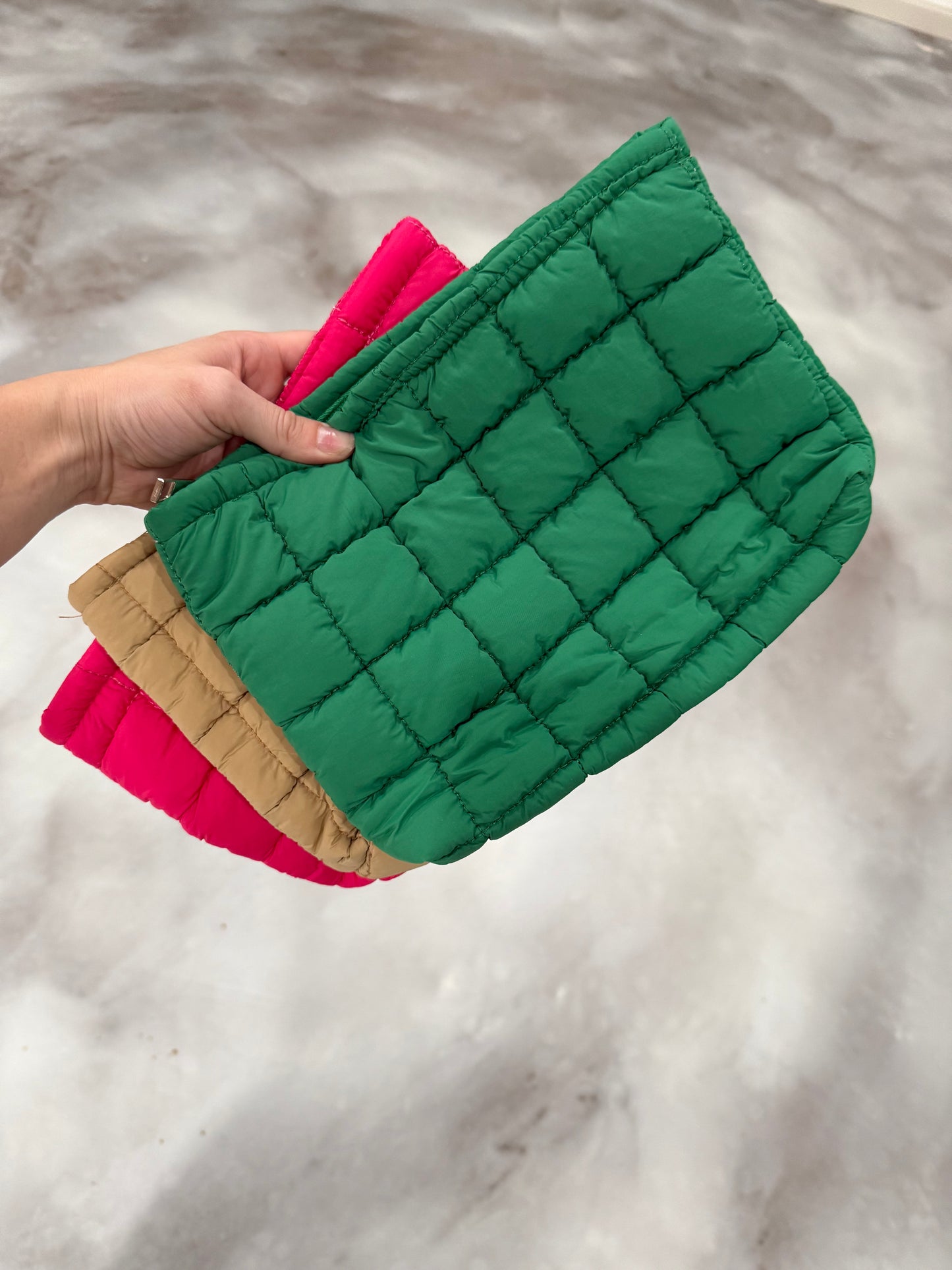 Quilted Puff Makeup Pouch