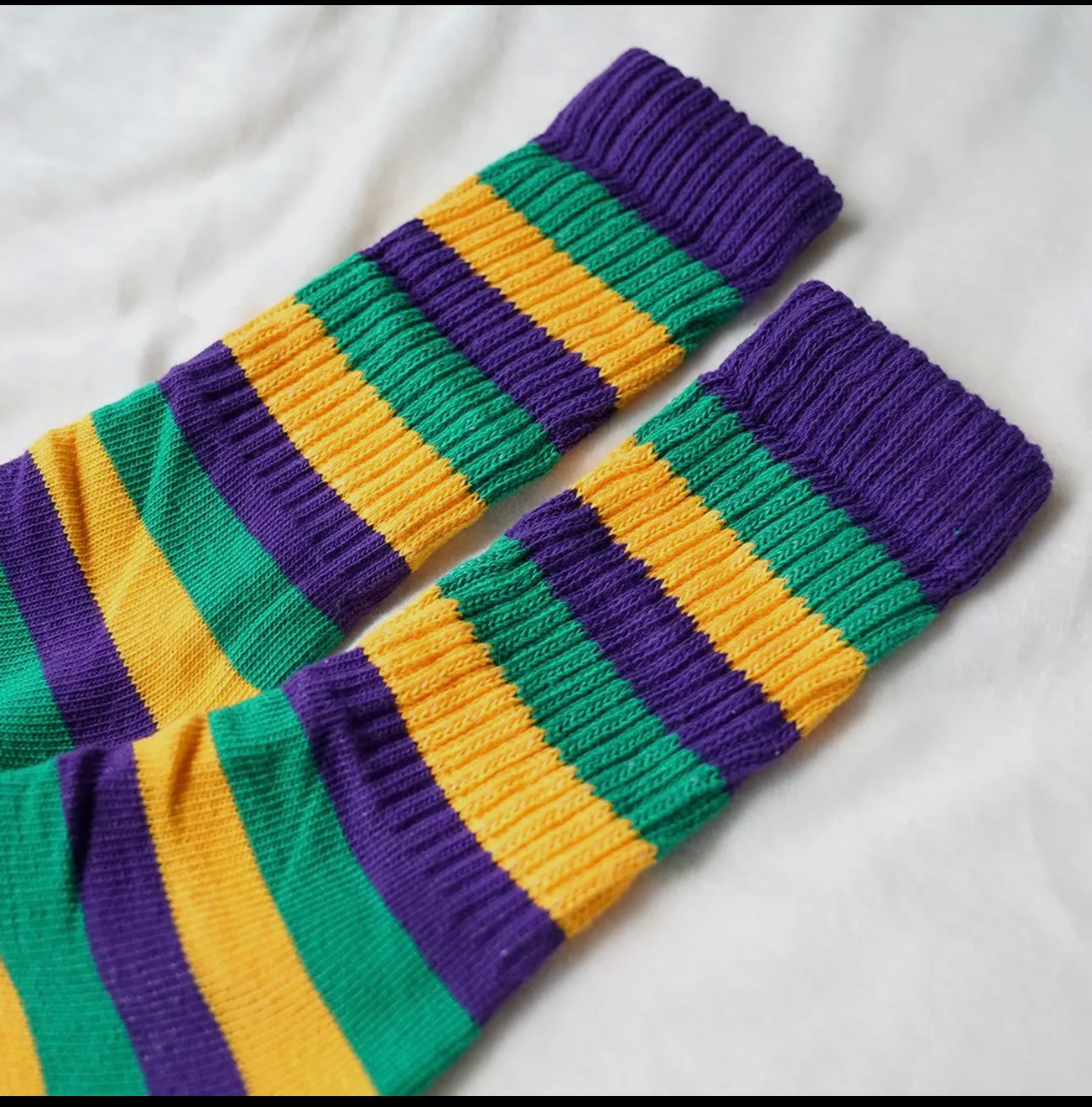 Slouch Mardi Gras Socks