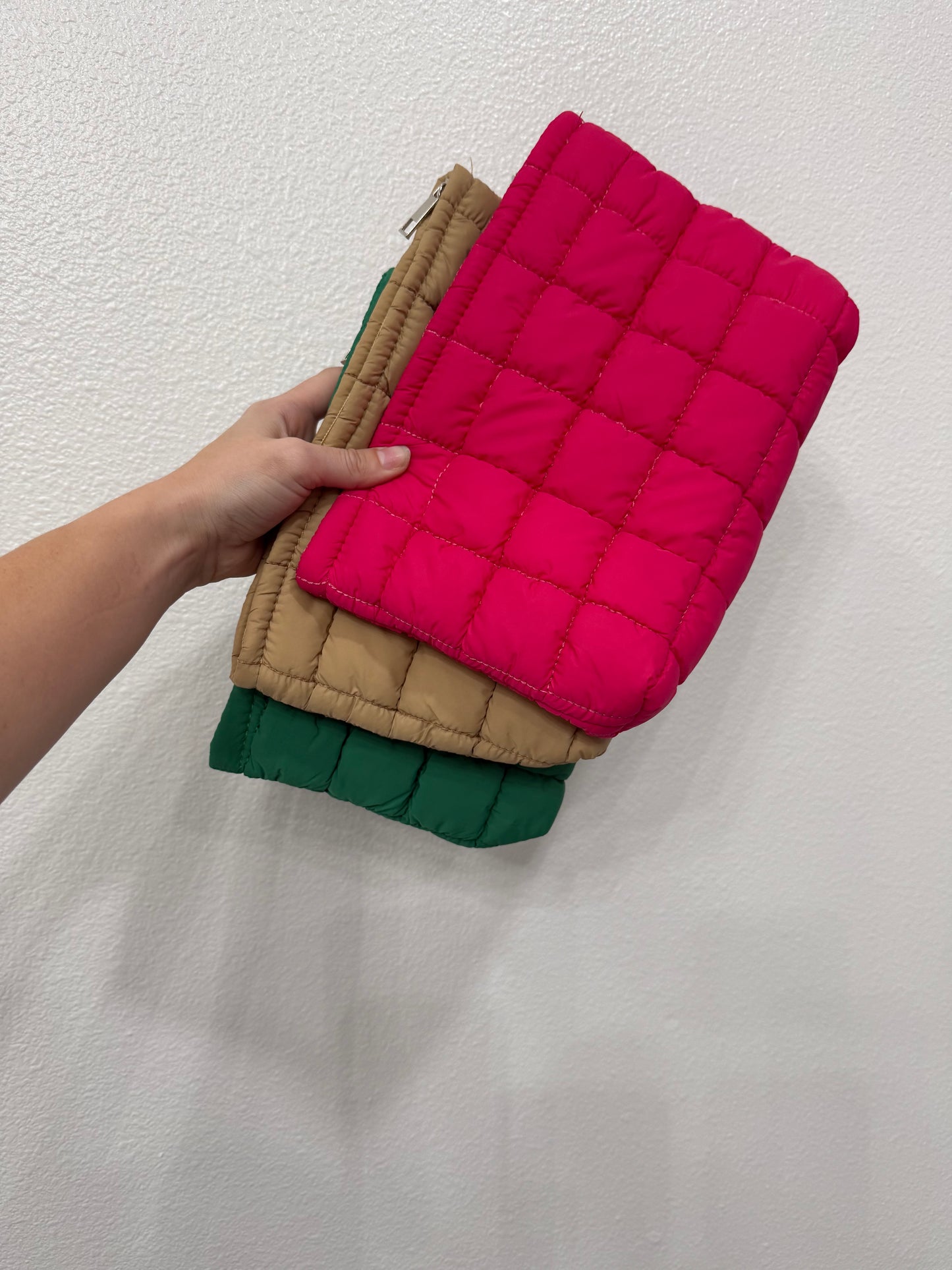 Quilted Puff Makeup Pouch