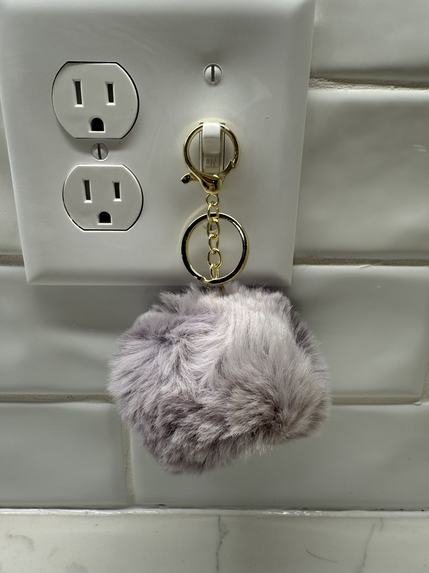 Fuzzy Keychain Ball