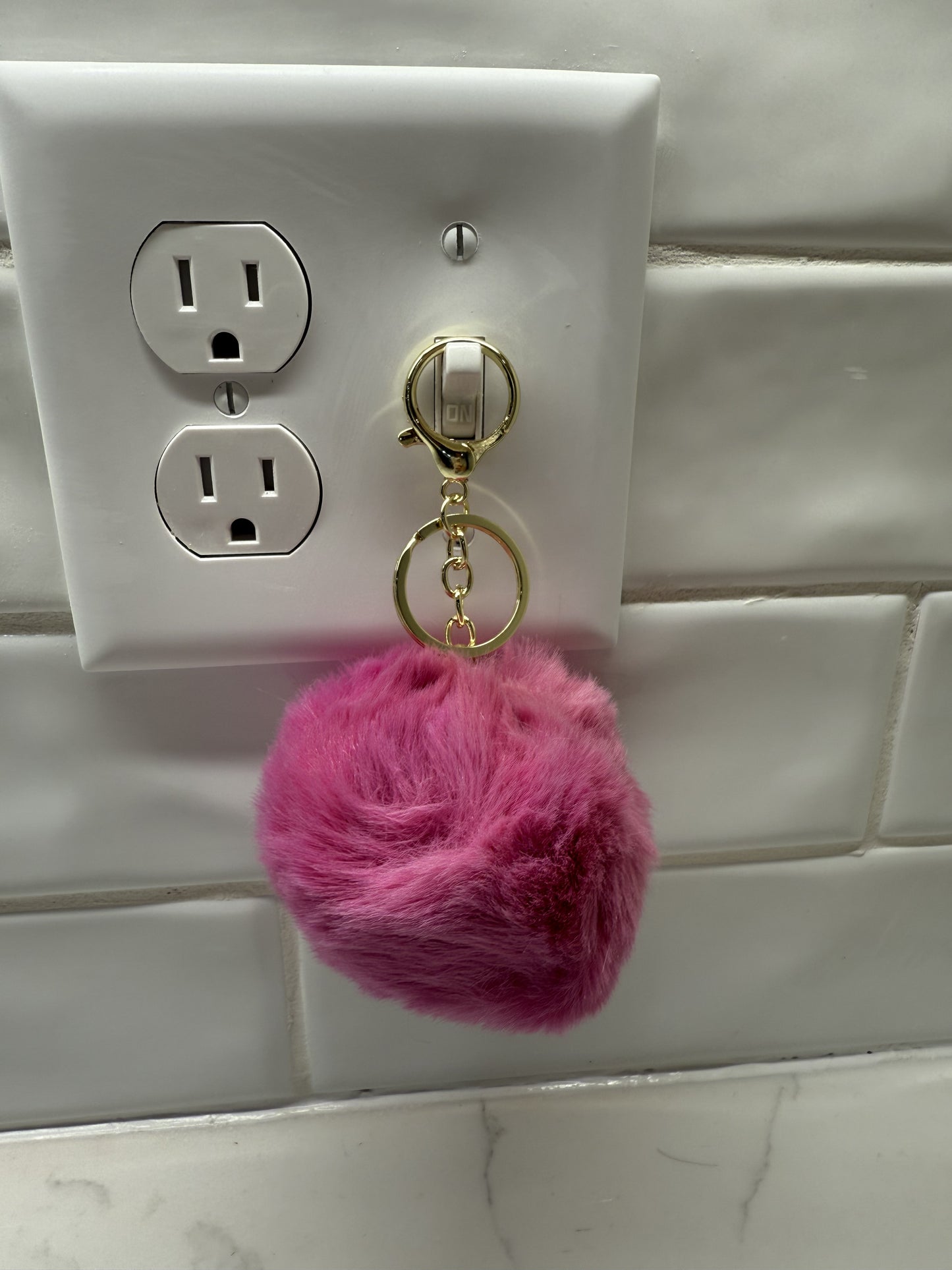 Fuzzy Keychain Ball