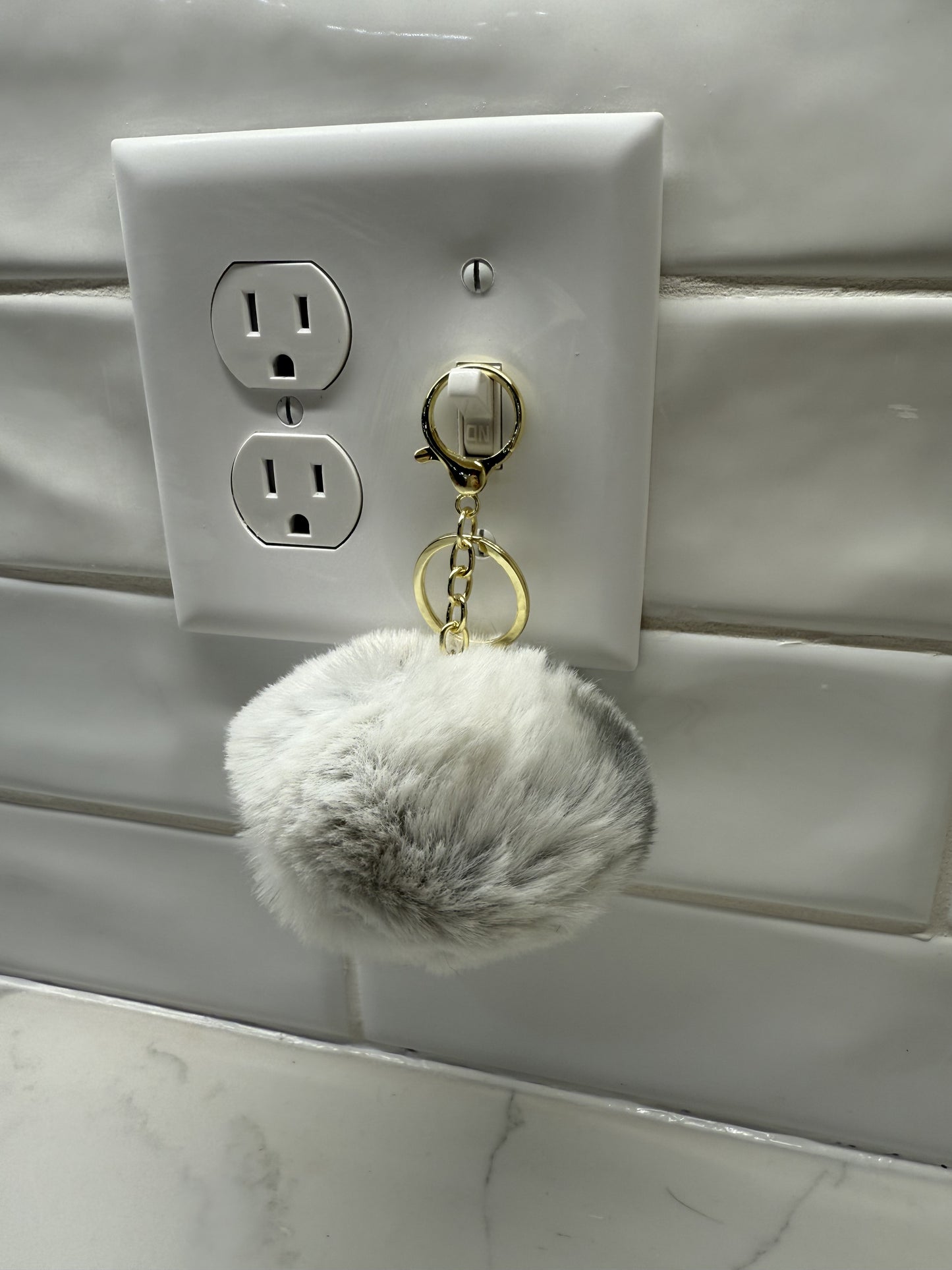 Fuzzy Keychain Ball