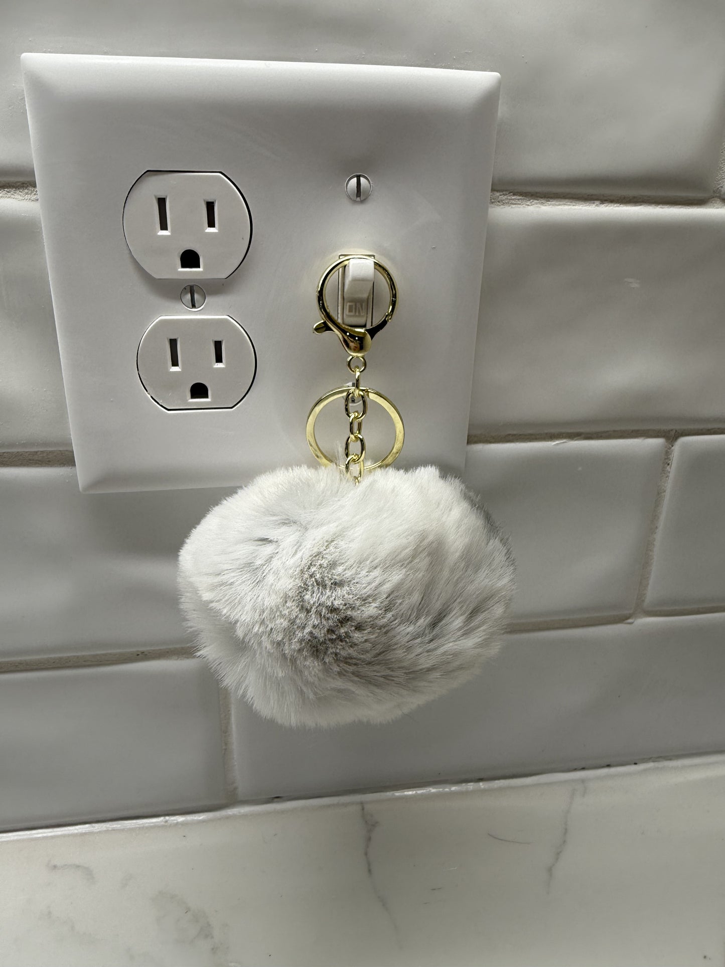 Fuzzy Keychain Ball