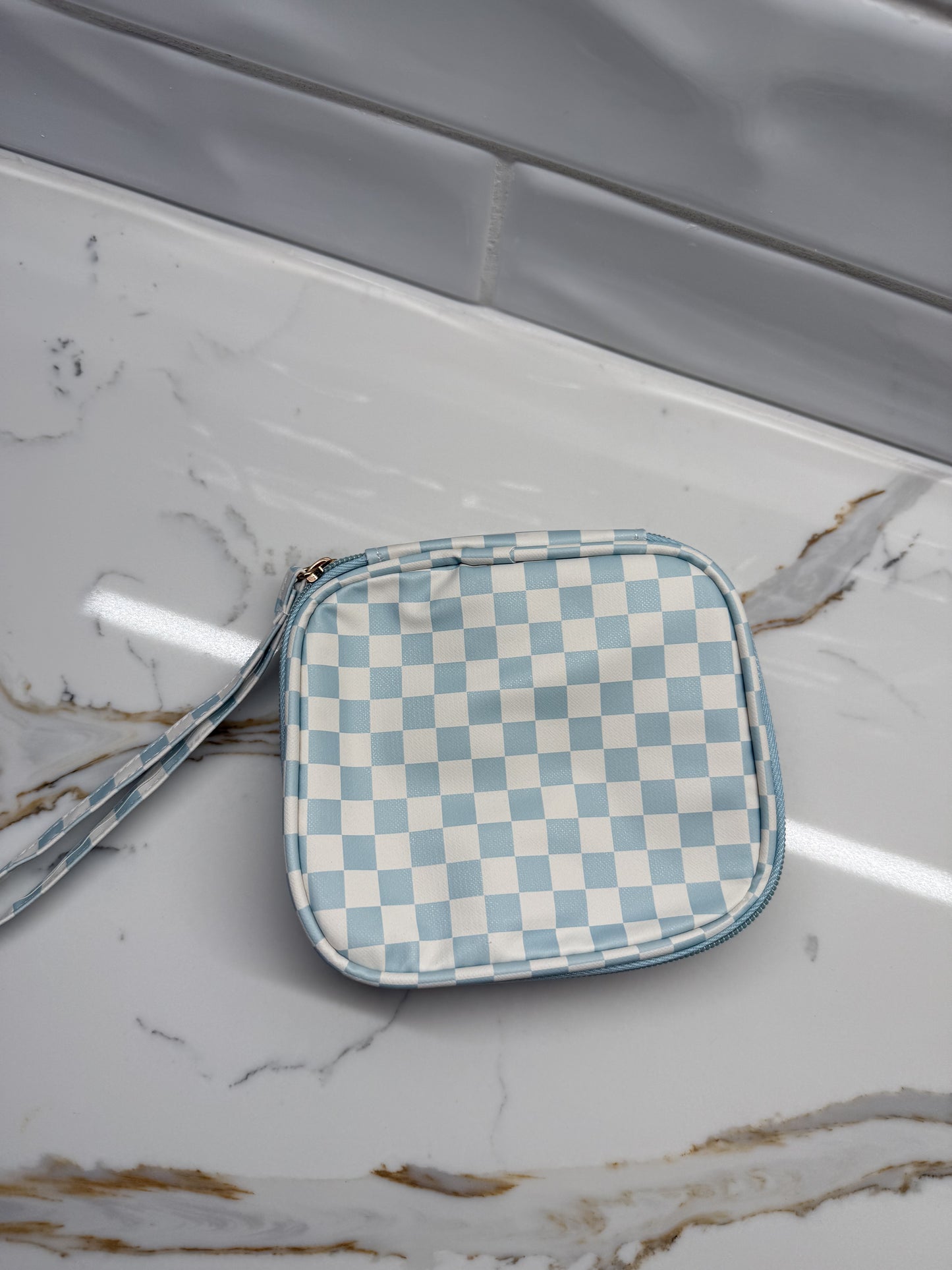 Checkered Cosmetic Case