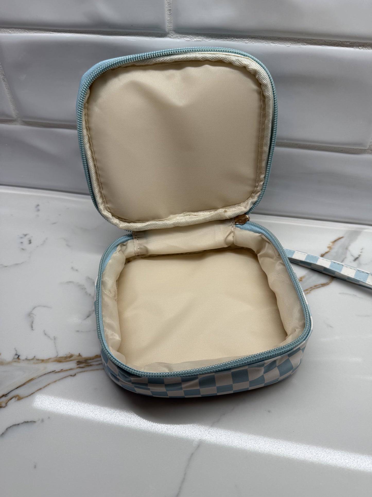 Checkered Cosmetic Case