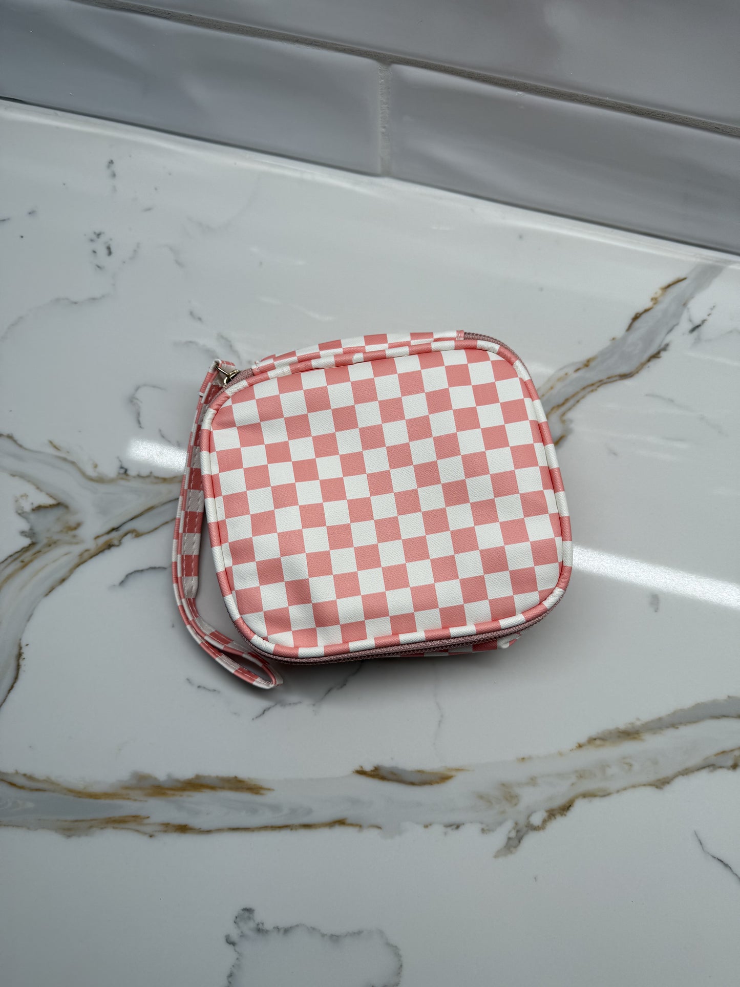 Checkered Cosmetic Case