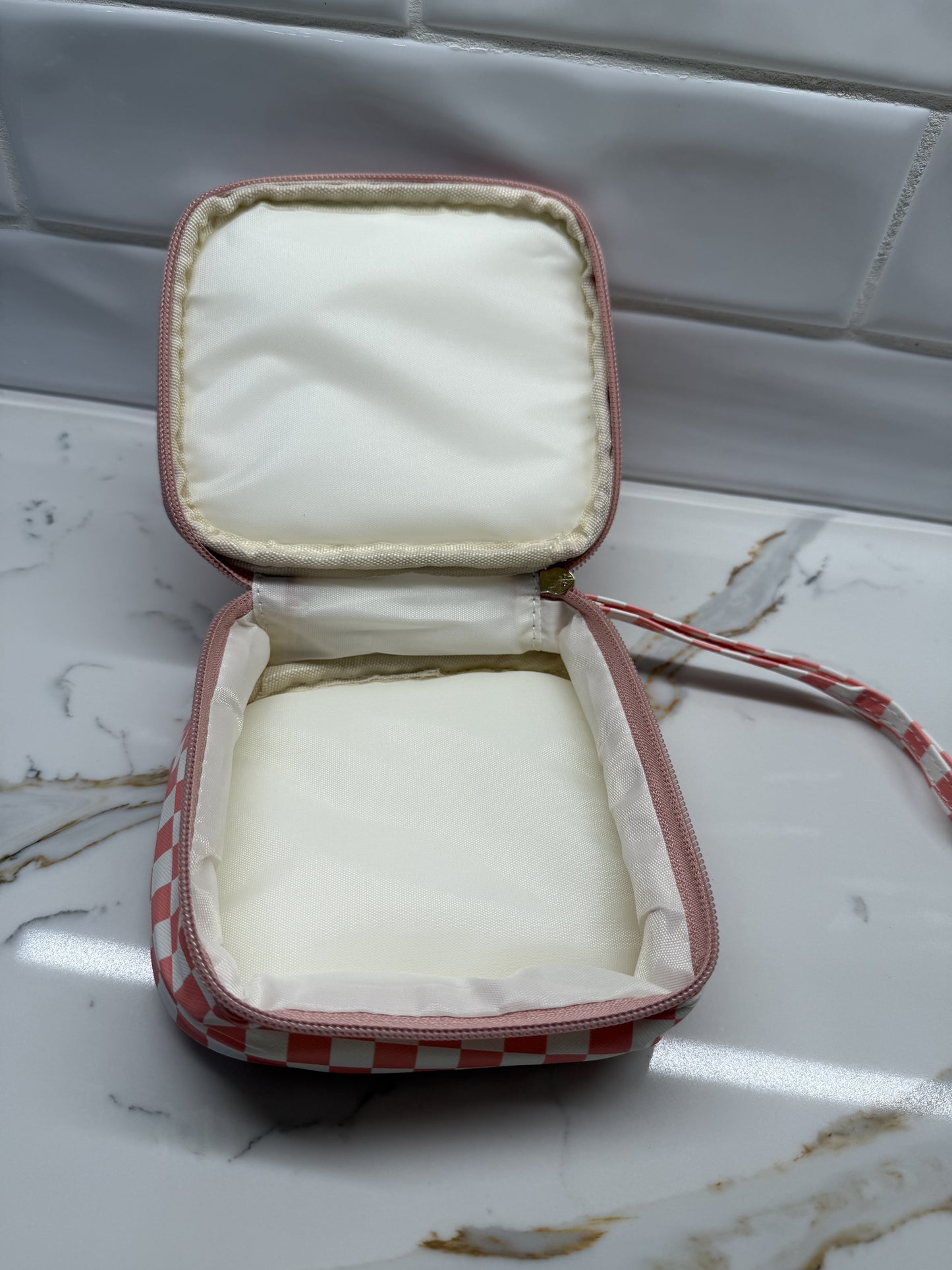 Checkered Cosmetic Case