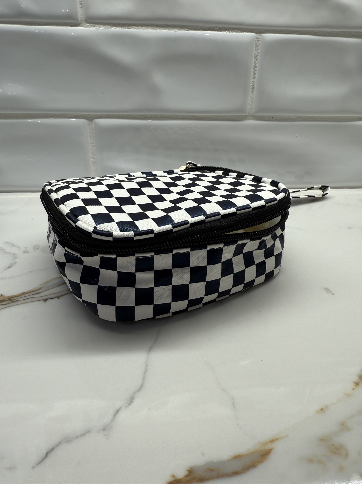 Checkered Cosmetic Case