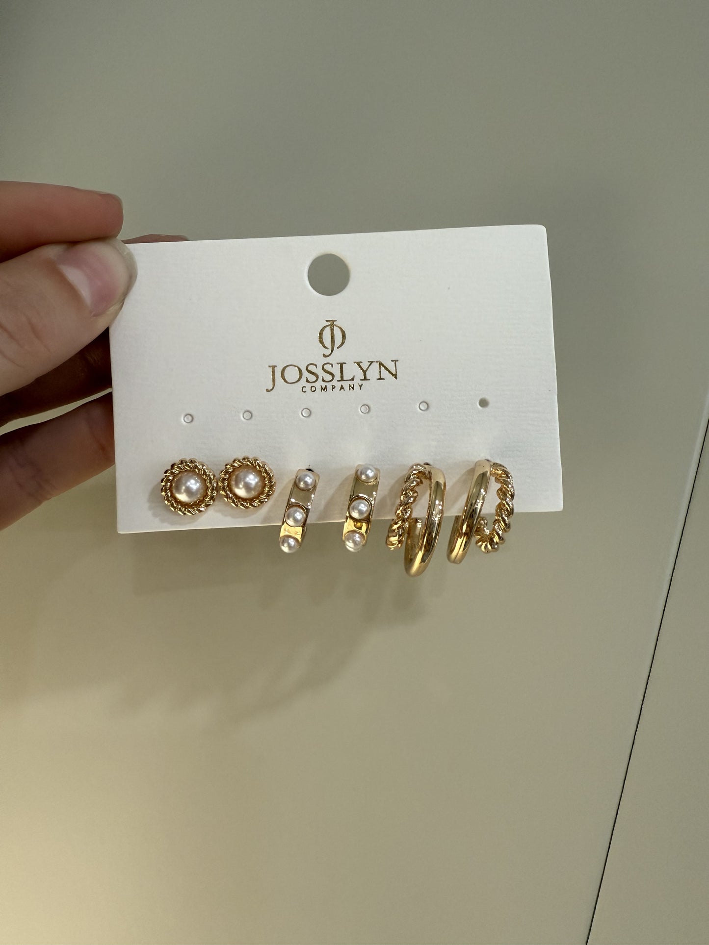 3 Pack Gold Hoop Earrings