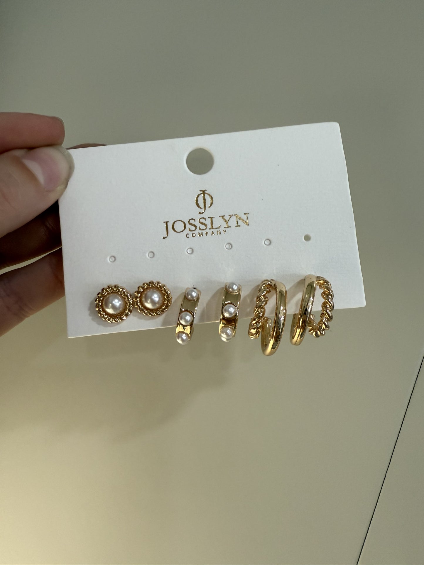 3 Pack Gold Hoop Earrings