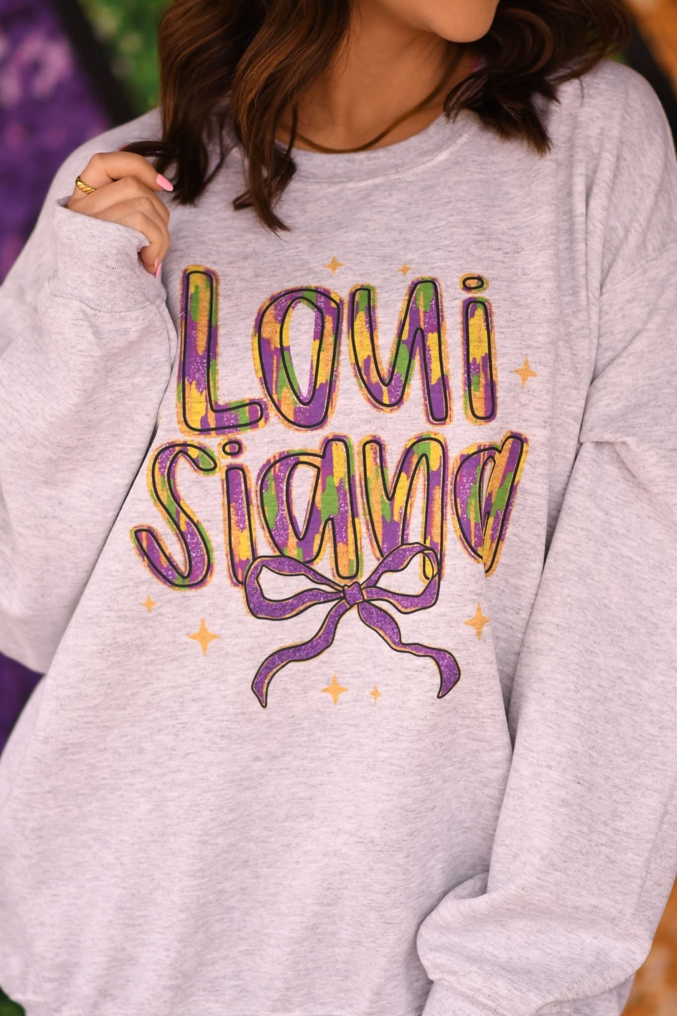 Louisiana Bow Sweatshirt