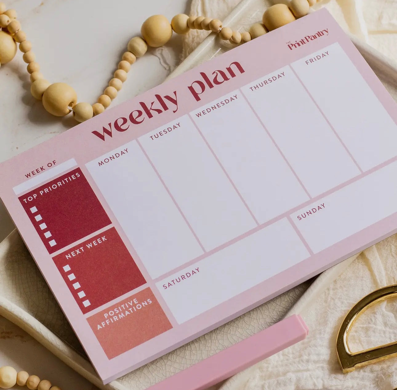 Weekly Plan Notepad