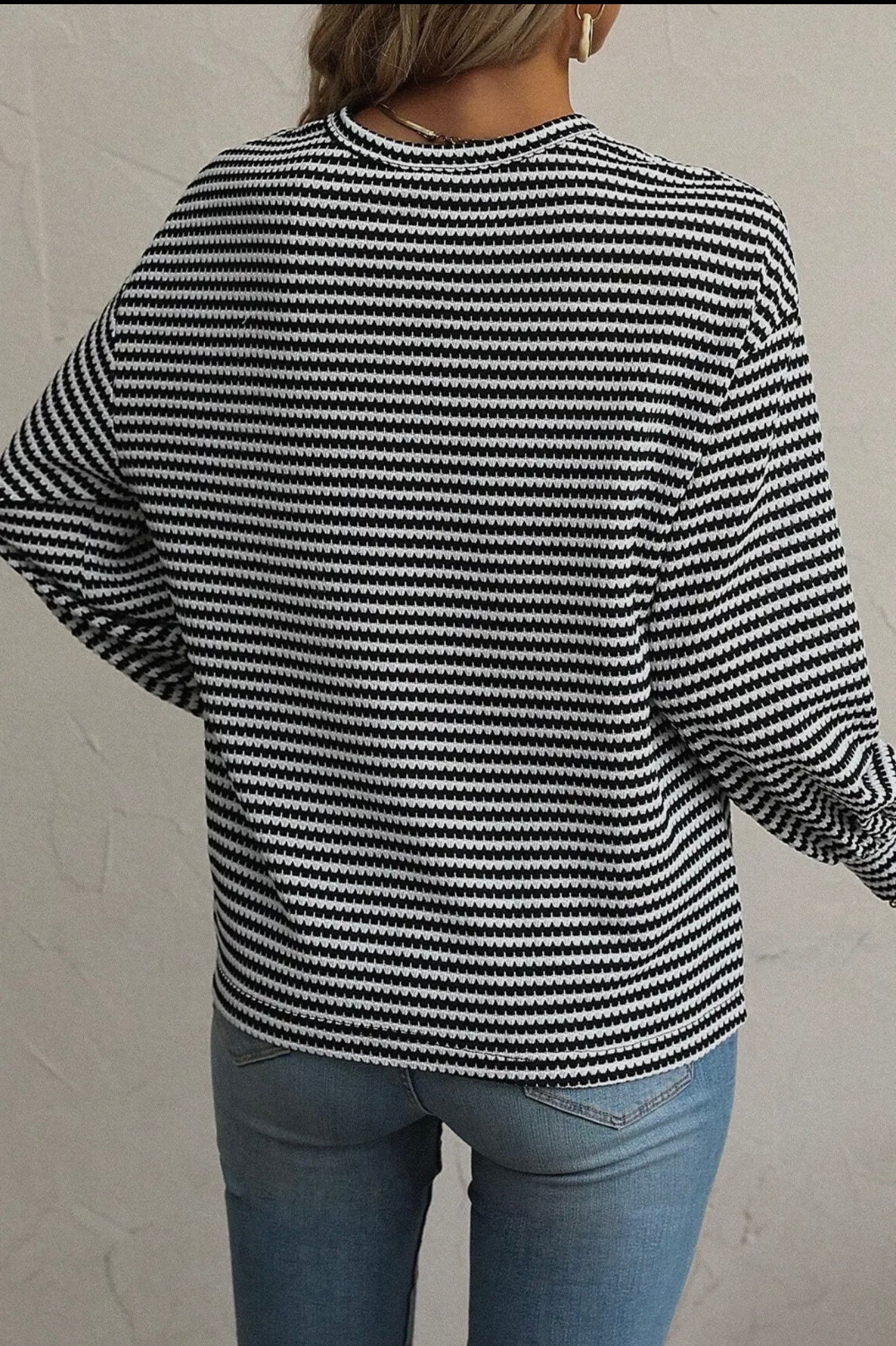 Black Striped Long Sleeve Shirt