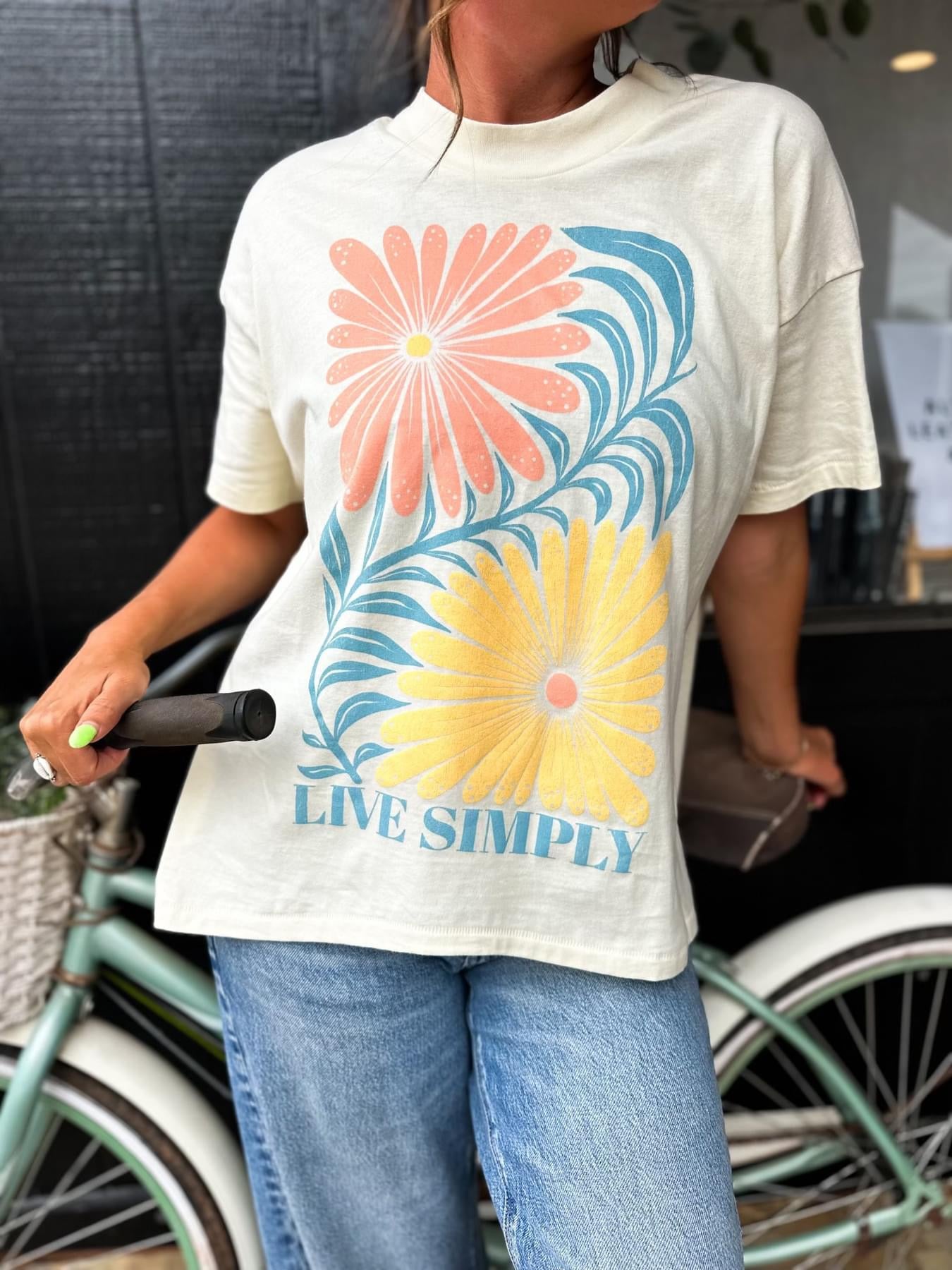 Live Simply Ivory Tee