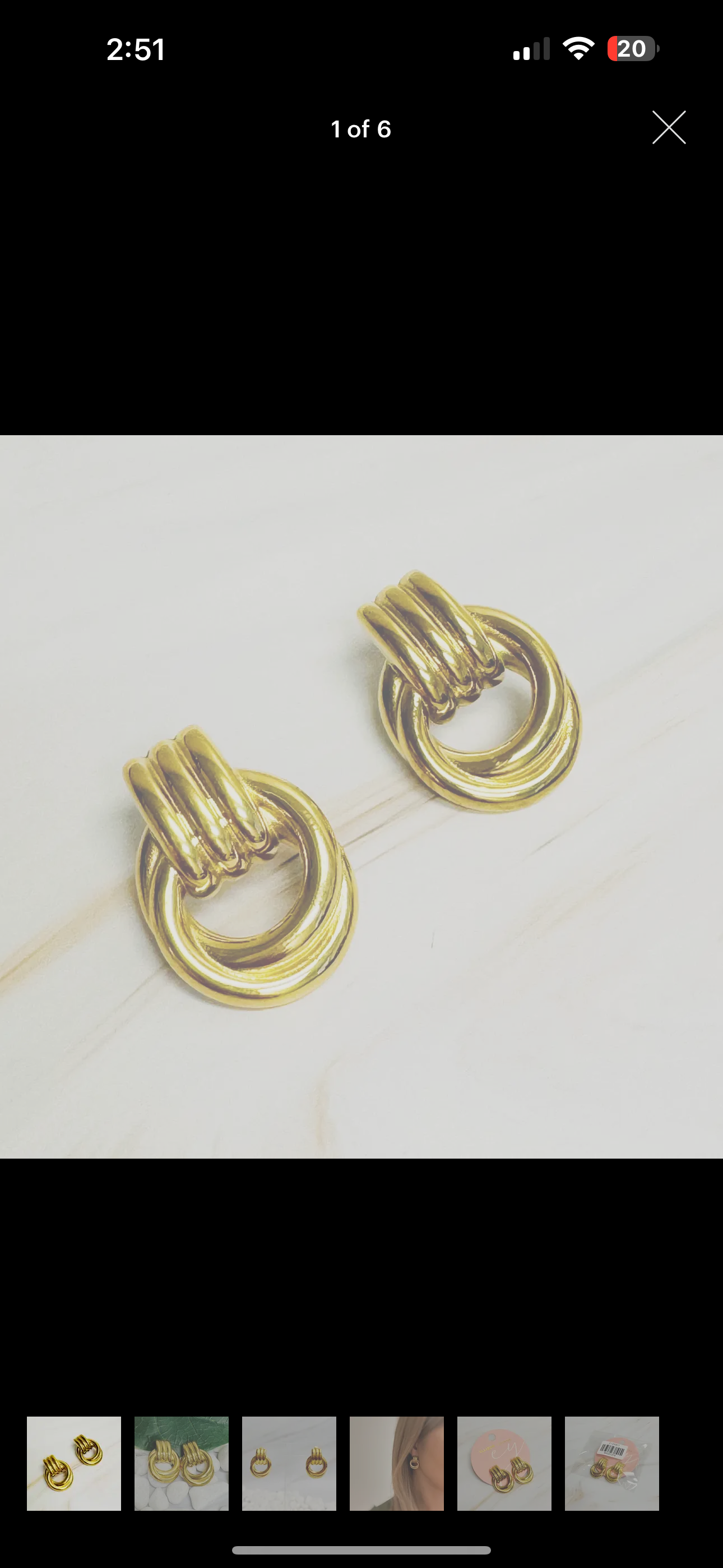 Golden Knocker Earrings