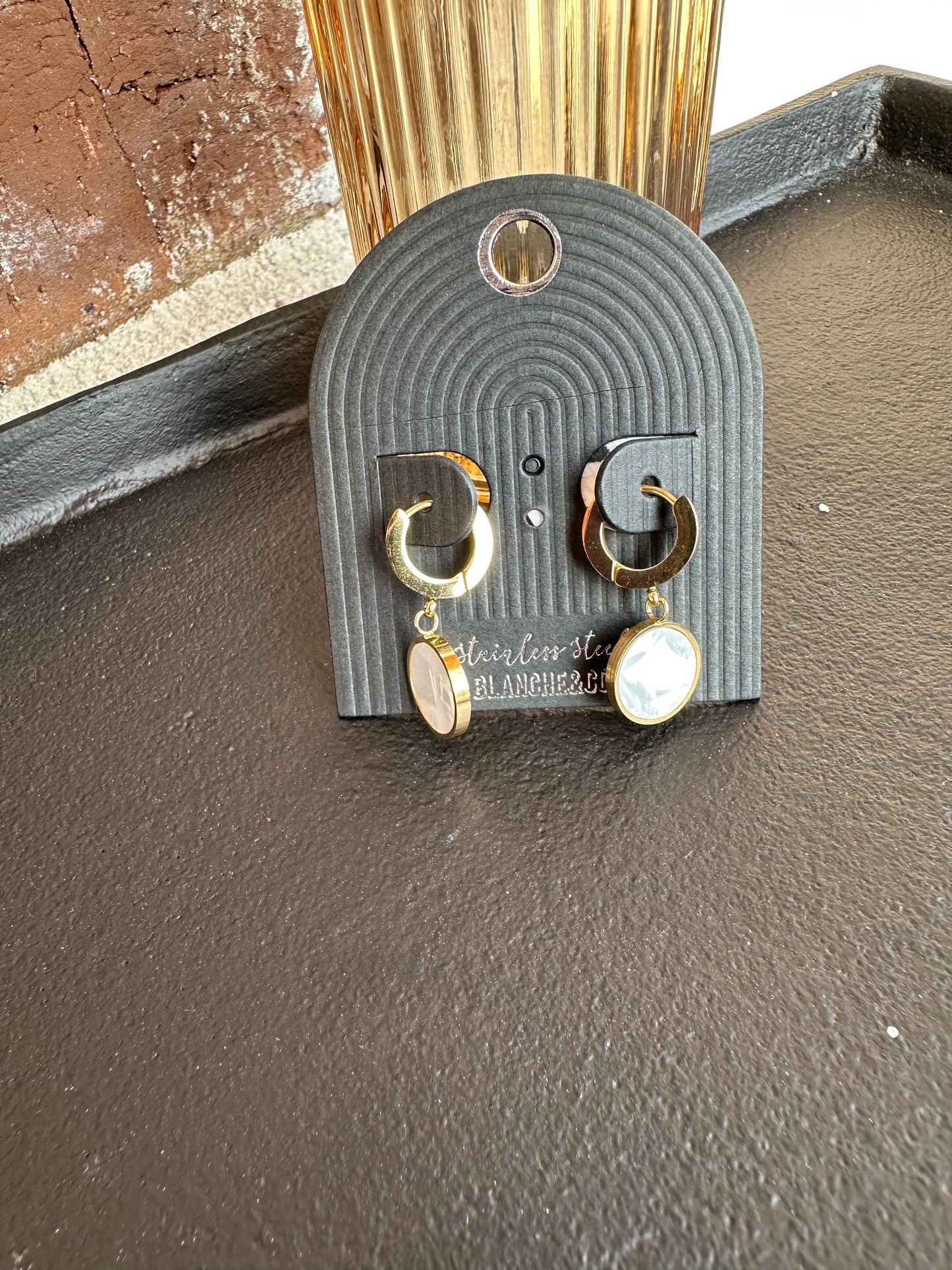 Pearl Gold Hoops