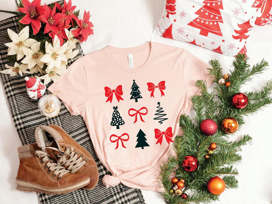 Christmas Trees and Bow Tee