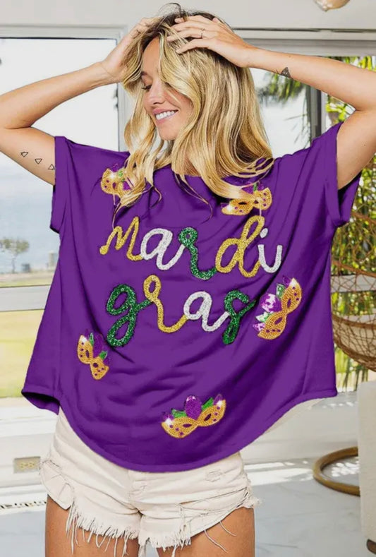 Mardi Gras Tinsel Shirt